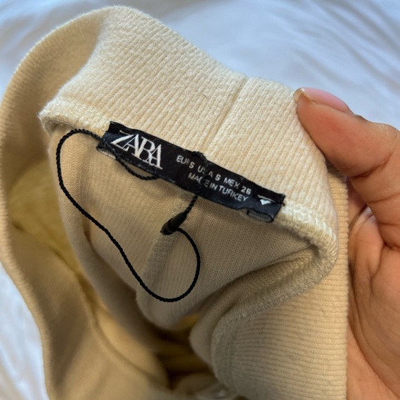 Zara Cream Knit Sweater Pants - Picture 2 of 3